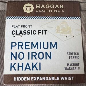 Haggar Classic Fit Grey Khaki Pants- New Without Tags